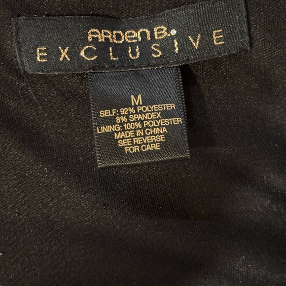 Arden B black beaded low v neck mini dress medium - Picture 3 of 9